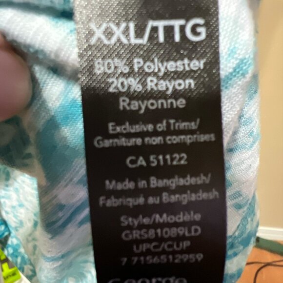 George Women’s Blue Green Tank Top Blouse - Size XXL - Picture 2 of 3